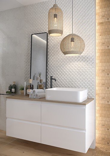 #Koupelna #kámen #Moderní styl #šedá #Velký formát #Matný obklad #500 - 700 Kč/m2